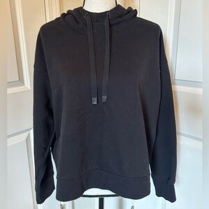 Black cropped hoodie